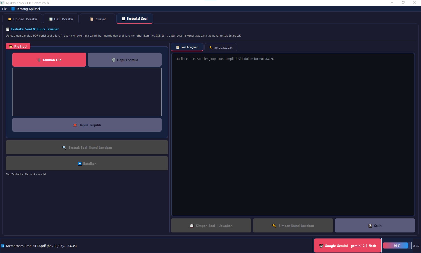 Hasil Koreksi di Excel